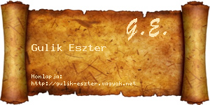 Gulik Eszter névjegykártya