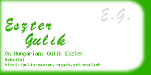 eszter gulik business card